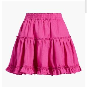 BNWOT Hill House Home Paz Skirt Poppy Pink Linen XS